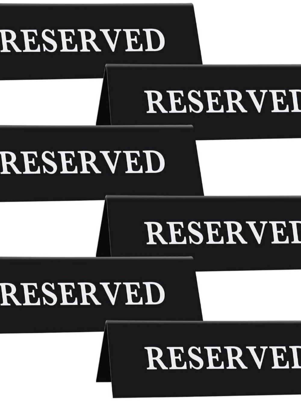 6 Pieces Table Sign Table Tent Wedding Guest Reservation Seat Sign for Restauran